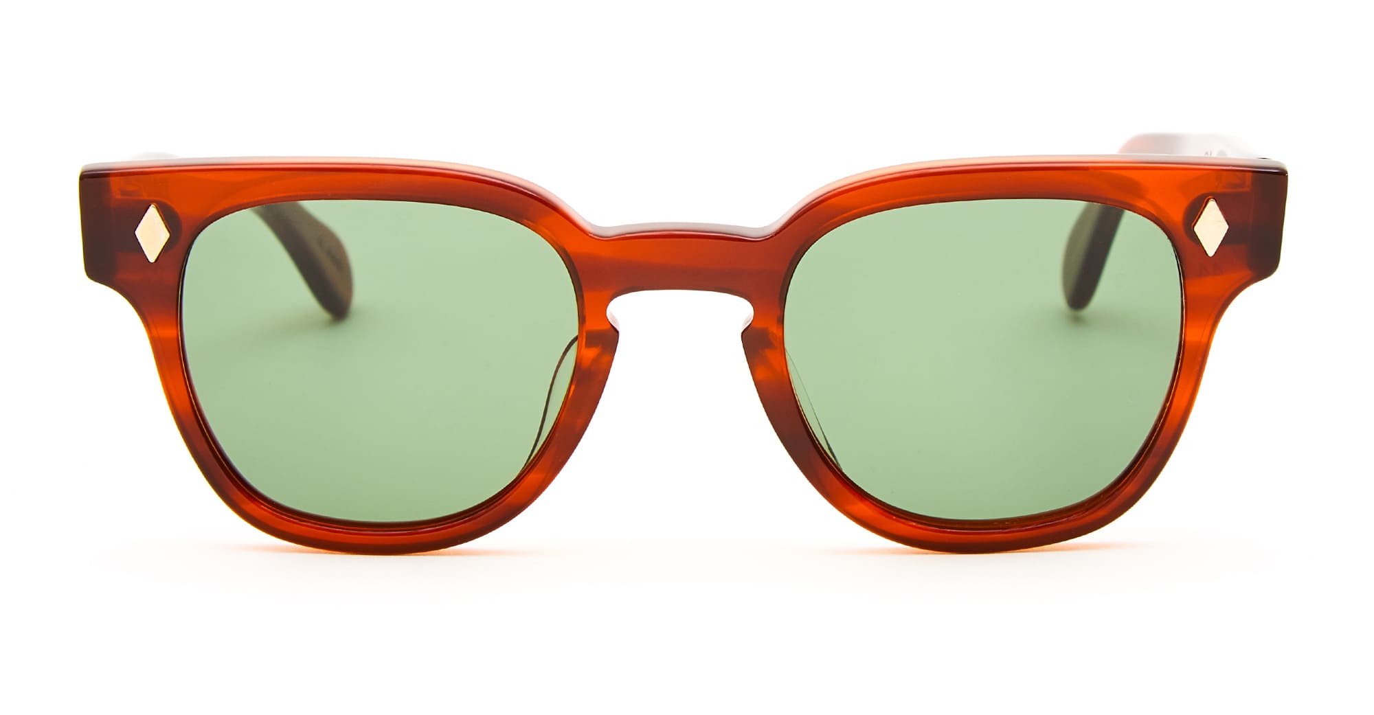 Julius Tart Bryan 48x23 - demi amber / green lens – Mondello 1962