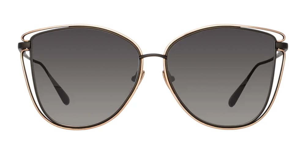 LINDA FARROW  N/A  サングラス Bay Sunglasses in Black and Matt Nickel by LINDA FARROW