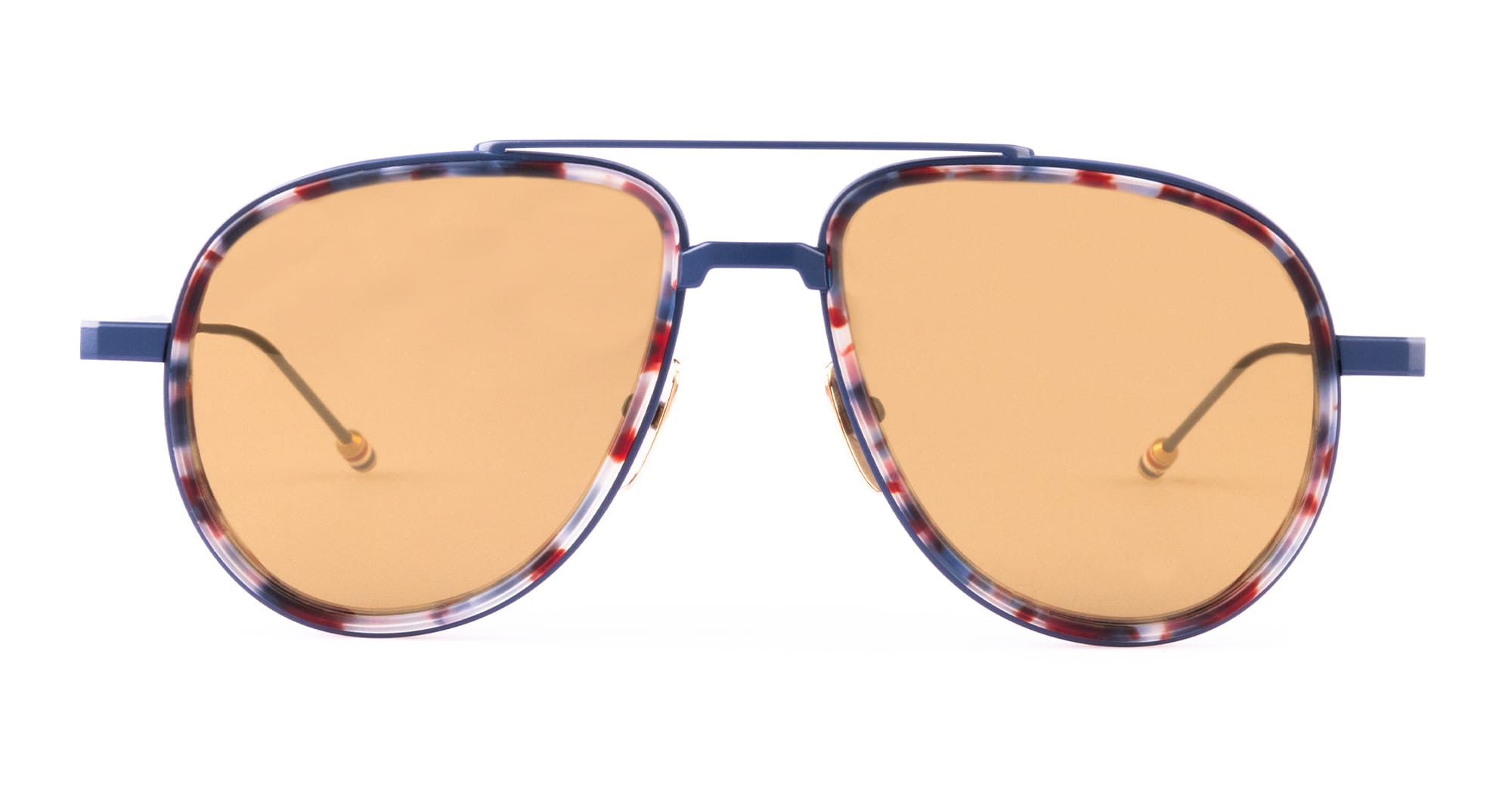 w*t様 THOM BROWNE サングラス べっ甲柄 Thom Browne Aviator - dark navy / rwb tortoise – Mondello 1962