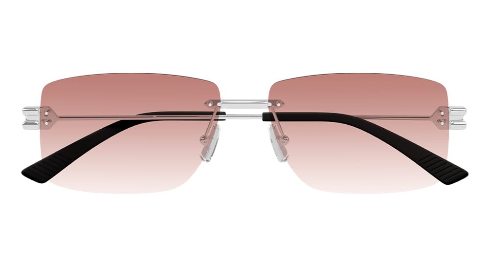 Bottega Veneta Bv1126s-007 - silver / red lens – Mondello 1962 display picture 3