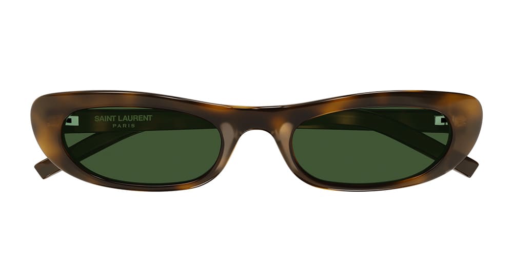 Saint Laurent SL557 SHADE 002 Oval Sunglasses - Havana\\Green Saint Laurent SL 557 Shade - Designer Glasses Boutique main image 4