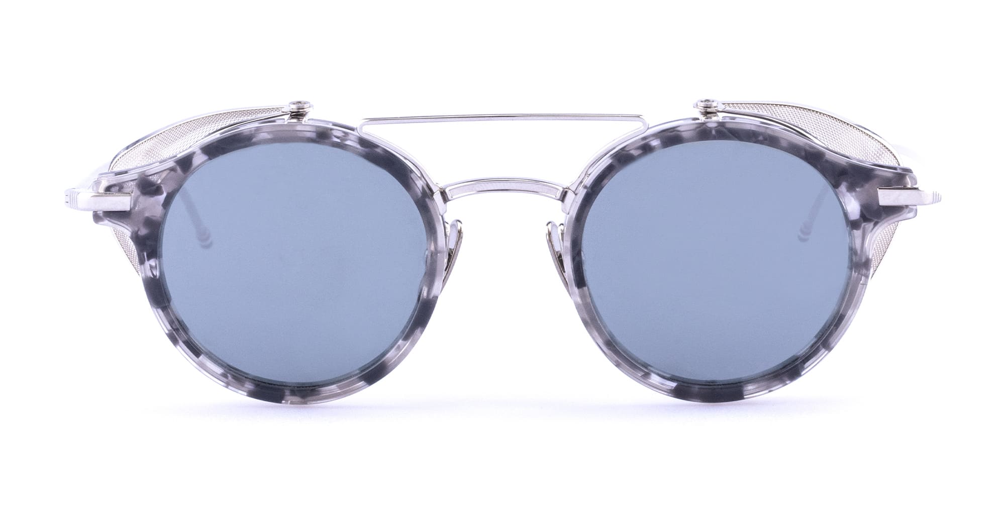 THOM BROWNE サングラス Thom Browne Round with wide shield - grey tortoise – Mondello 1962