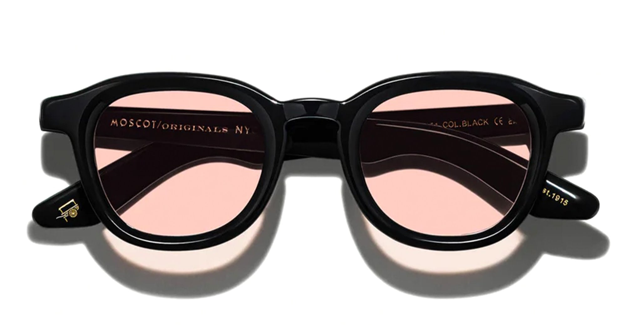 Moscot Dahven (47) - black / custom ny rose lens – Mondello 1962
