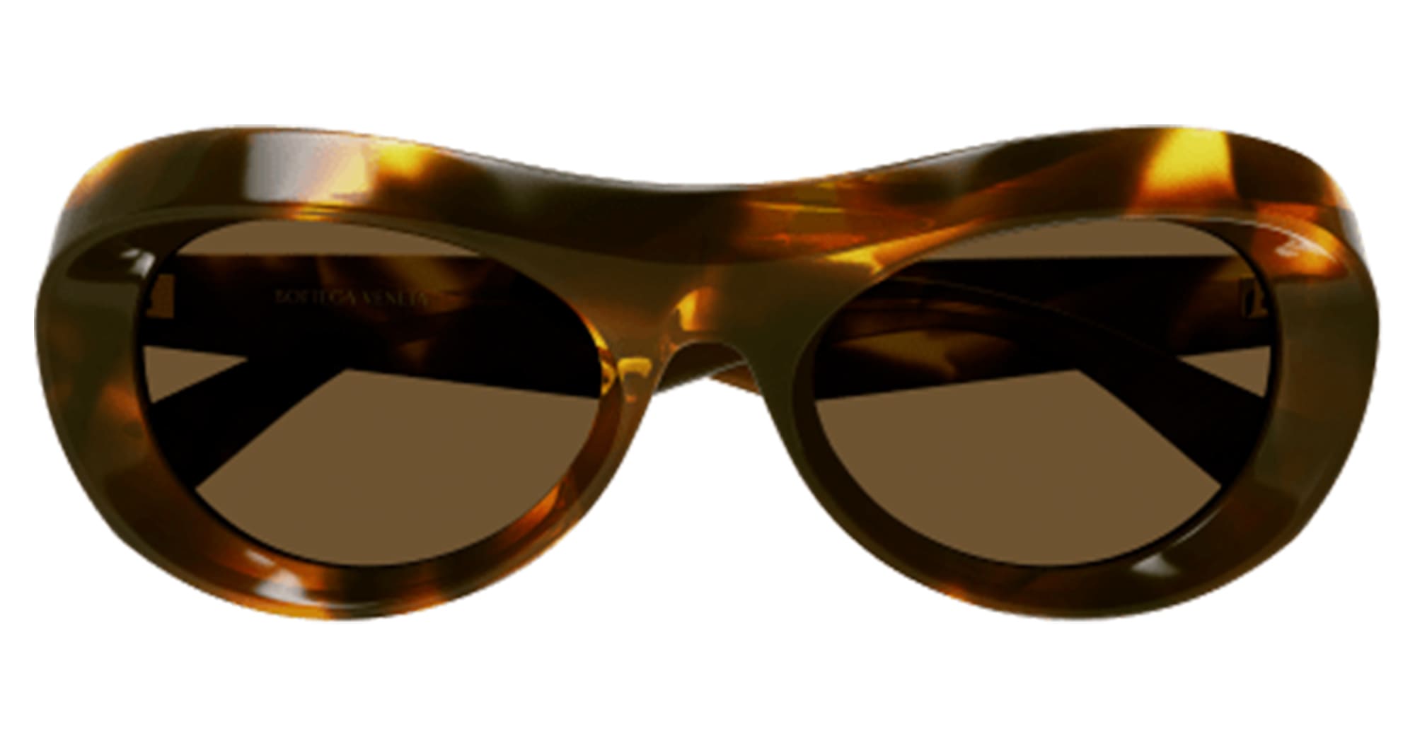 Bottega Veneta Eyewear Oval Frame Sunglasses BV1284S in brown Bottega Veneta Bv1284s-002 - havana – Mondello 1962 main image 3
