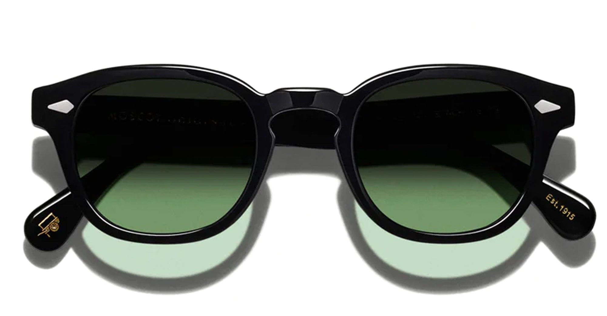 Moscot Lemtosh (46) - black / custom forest wood lens – Mondello 1962