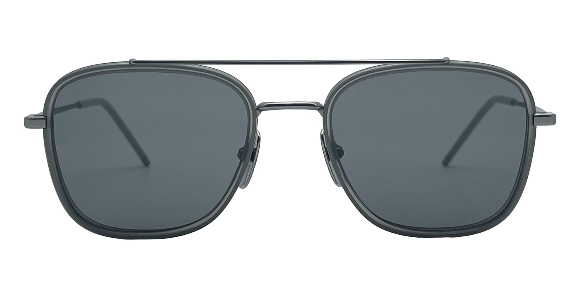Thom Browne Rectangular aviator - saint crystal grey – Mondello 1962