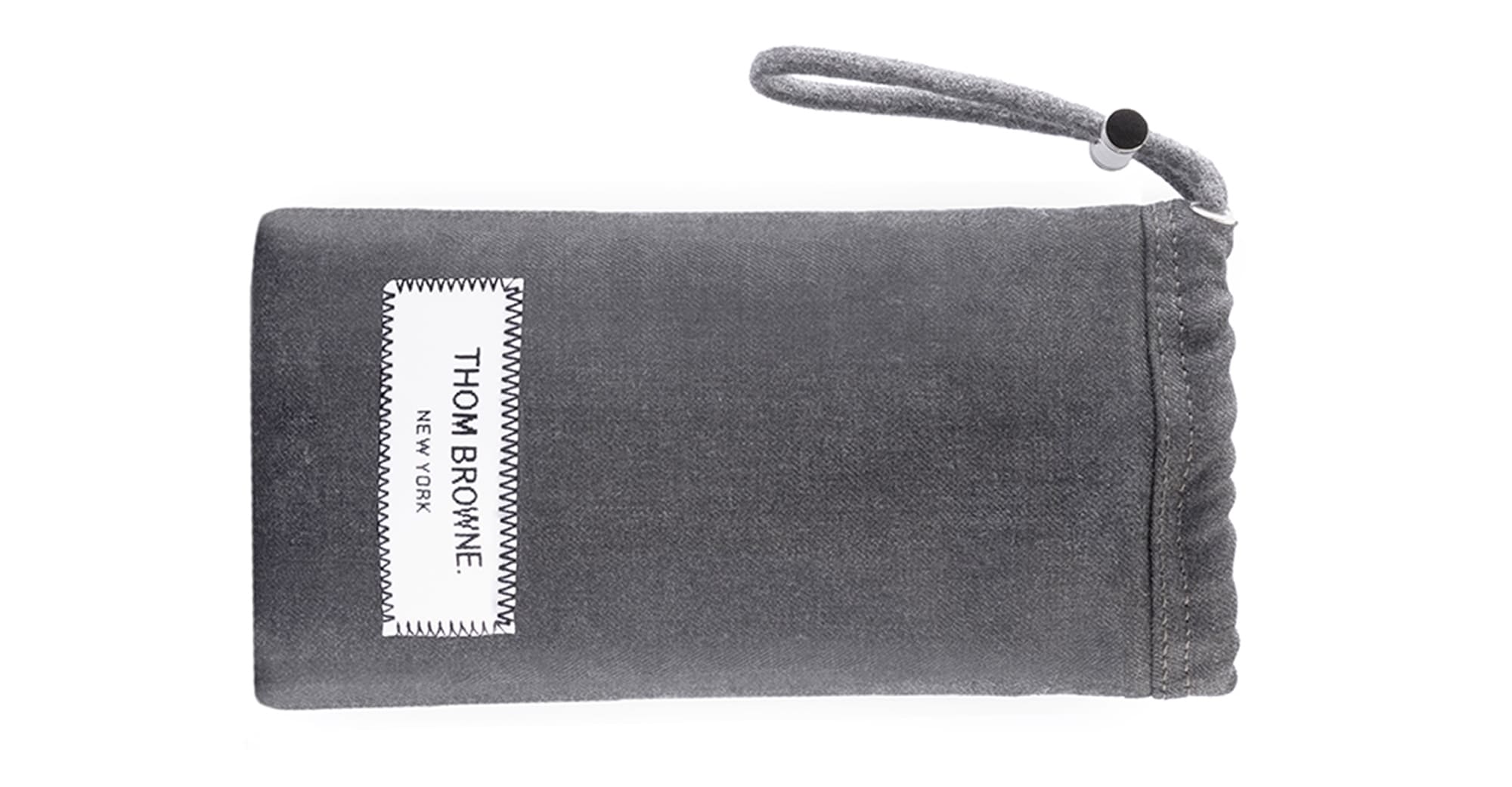 Thom Browne Soft twill eyewear case - med grey – Mondello 1962