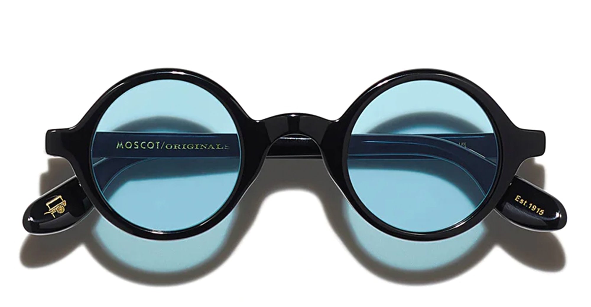 Moscot Zolman - black / blue lens – Mondello 1962
