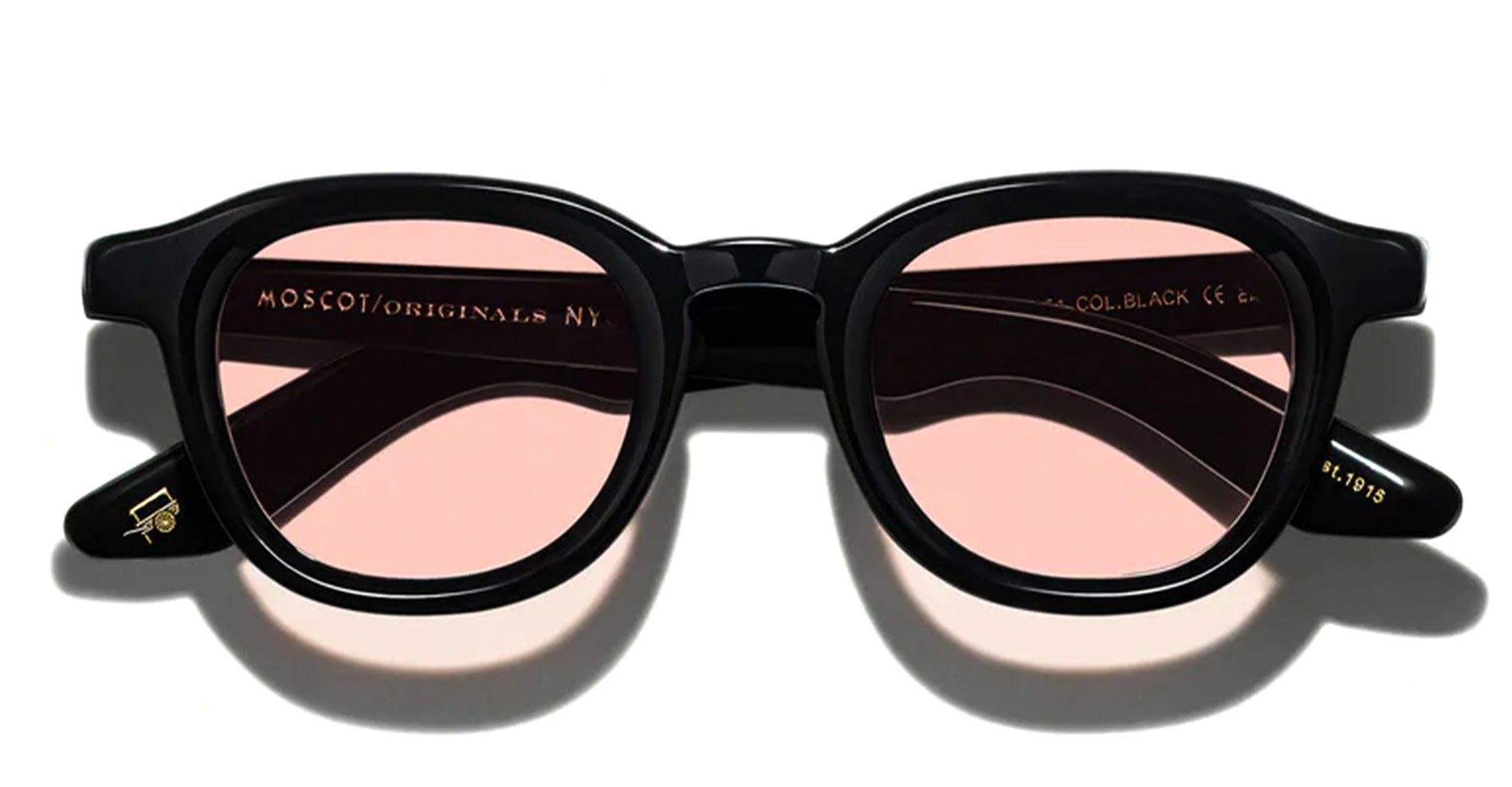 Moscot Dahven (44) - black / custom new york rose lens – Mondello 1962