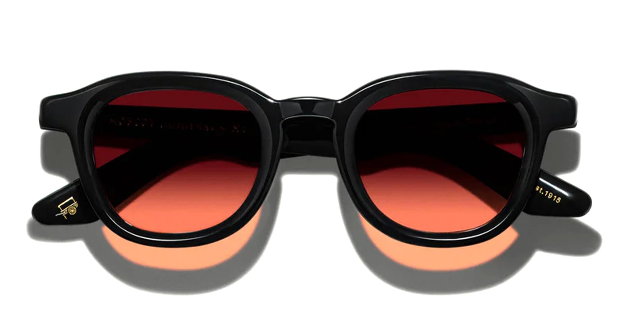Moscot Dahven (47) - black / custom cabernet lens – Mondello 1962