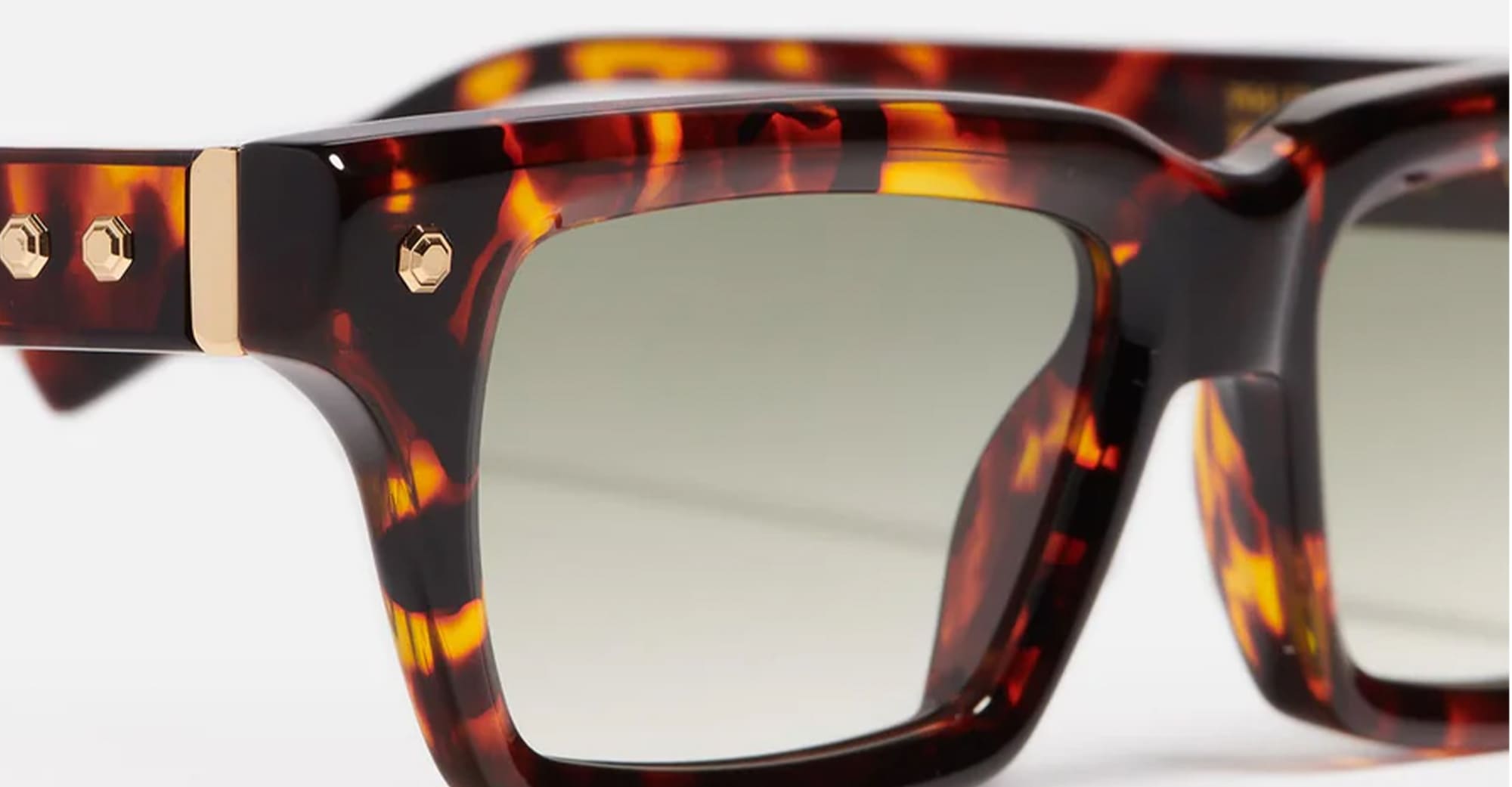 Ottica Mondello Roma - John Dalia - P04-C141 - PROJECT 04 C141 - Classic Havana / Yellow Gold - Acetate - shape Rectangular - havana, gold - EYEWEAR - SUNGLASSES - Unisex,Uomo,Donna,Women,Men - lens Gradient green - Made In France