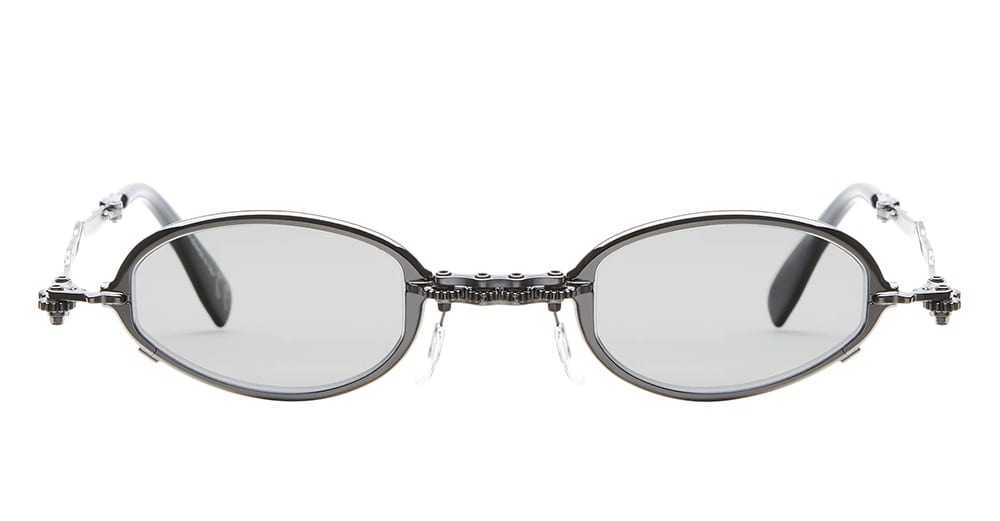 Ottica Mondello Roma - Kuboraum - KRSH81RH0000004G - MASK H81 RH - GUNMETAL - Metal - shape Oval - grey - EYEWEAR - SUNGLASSES - Unisex,Uomo,Donna,Women,Men - lens Grey - Made In Italy