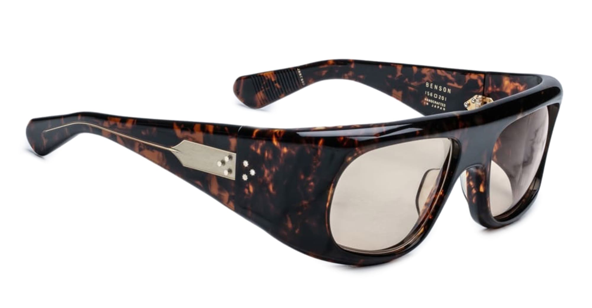 Ottica Mondello Roma - Jacques Marie Mage - JMMEN-6D - BENSON - AGAR - Acetate - shape Rectangular - Havana - EYEWEAR - SUNGLASSES - Unisex,Uomo,Donna,Women,Men - lens yellow - Made In Japan