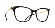 Ottica Mondello Roma - Mykita - 10091632 - SESI - C6 BLACK / GLOSSY GOLD RX  - stainless steel - shape Cat-eye - Black - EYEWEAR - EYEGLASSES - Donna,Women - lens Clear - Made In Germany