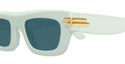 Ottica Mondello Roma - Bottega Veneta - BV1321S-004 - BV1321S-004 - WHITE - Acetate - shape Rectangular - White - EYEWEAR - SUNGLASSES - Donna,Women - lens Blue - Made In Japan