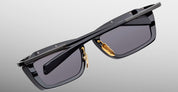 Ottica Mondello Roma - Jacques Marie Mage - JMMGAS-K22 - GASPARD - VANTA - Acetate, titanium - shape Rectangular - Black - EYEWEAR - SUNGLASSES - Unisex,Uomo,Donna,Women,Men - lens Black - Made In Japan