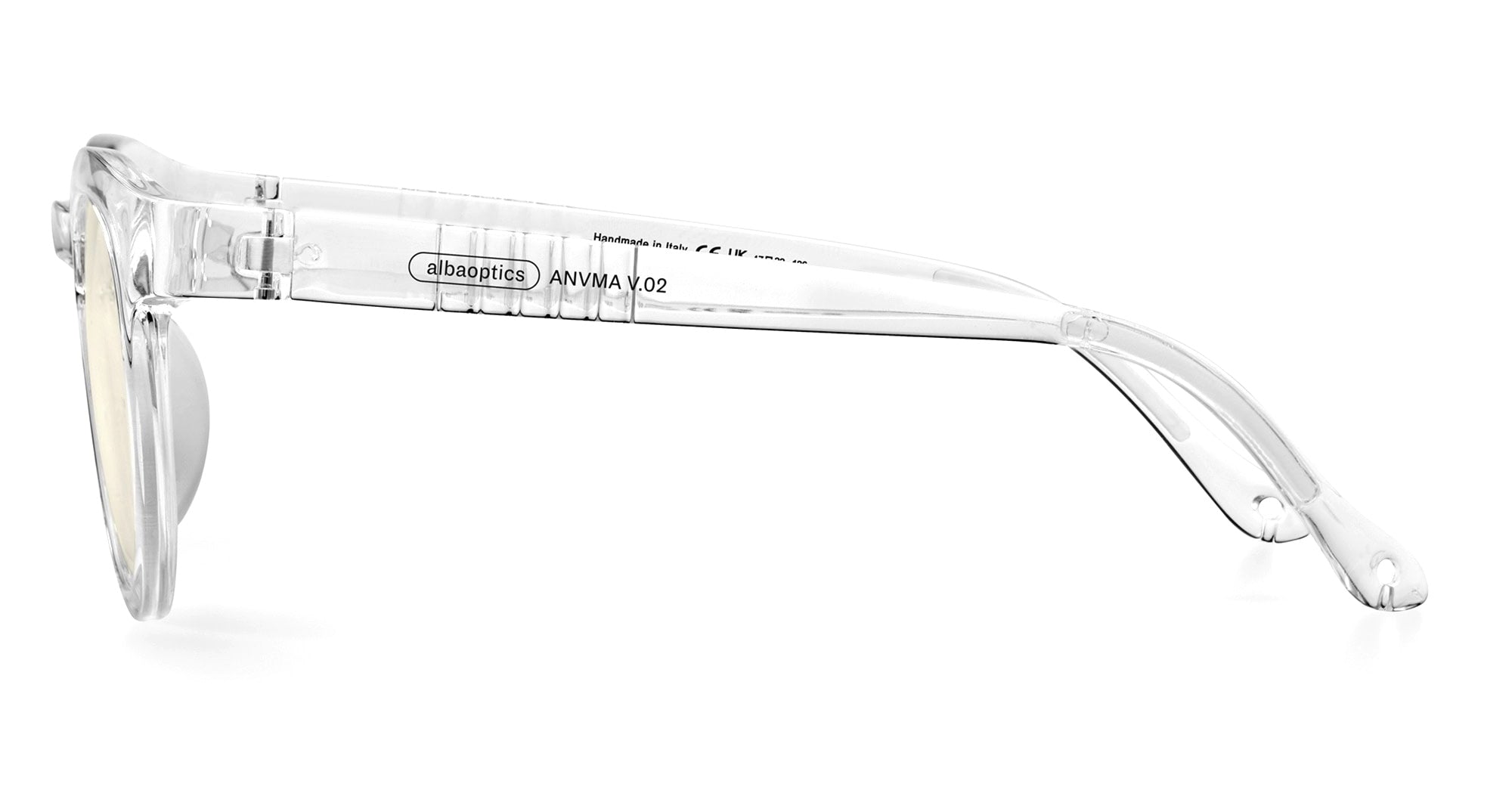 Ottica Mondello Roma - Alba Optics - 8050054517230 - ANVMA V.02 - CRYSTAL GLOSSY / VZUM F-LENS ROCKET - Tr90 - shape Panto - Crystal - EYEWEAR - SUNGLASSES - Unisex,Uomo,Donna,Women,Men - lens Grey - Made In Italy