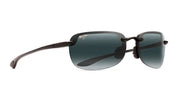 Ottica Mondello Roma - Maui Jim - MJ0408S-001 - SANDY BEACH - GLOSS BLACK / NEUTRAL GREY LENS - nylon - shape Oval - Black - EYEWEAR - SUNGLASSES - Unisex,Uomo,Donna,Women,Men - lens Grey - Made In Japan