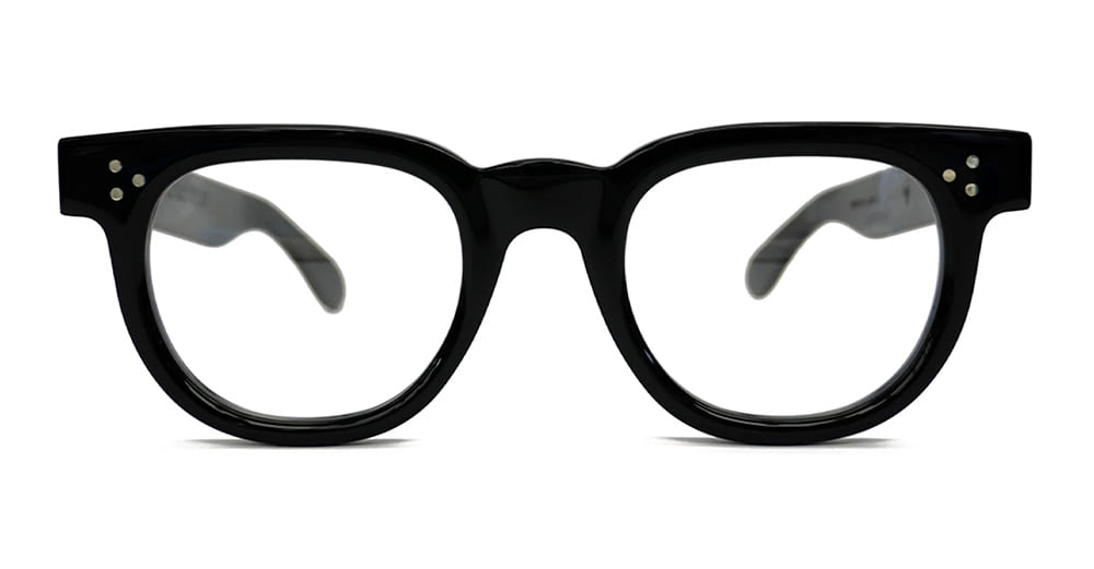 Ottica Mondello Roma - Julius Tart - JTPL-106A - FDR 46X24 - BLACK RX - Acetate - shape Round - Black - EYEWEAR - EYEGLASSES - Unisex,Uomo,Donna,Women,Men - lens Clear - Made In Japan