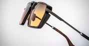 Ottica Mondello Roma - Jacques Marie Mage - JMMGTR-16F - GT-R - BOA - titanium, acetate - shape Navigator - black, brown - EYEWEAR - SUNGLASSES - Uomo,Men - lens Gradient brown - Made In Japan
