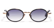 Ottica Mondello Roma - John Dalia - EDDIE-C134 - EDDIE - C134 Dark Navy Blue / Rose Gold - Metal - shape  - blue, gold - EYEWEAR - SUNGLASSES - Unisex,Uomo,Donna,Women,Men - lens  - Made In France