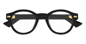 Ottica Mondello Roma - Bottega Veneta - BV1444OA-001 - BV1444OA-001 - BLACK RX - ASIAN FIT - Acetate - shape Panto - Black - EYEWEAR - EYEGLASSES - Donna,Women - lens Clear - Made In Japan