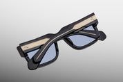 Ottica Mondello Roma - Jacques Marie Mage - JMMHE-K5 - HEMMINGS - OBSCURE - Acetate - shape Squared - Black - EYEWEAR - SUNGLASSES - Unisex,Uomo,Donna,Women,Men - lens Gradient blue - Made In Japan