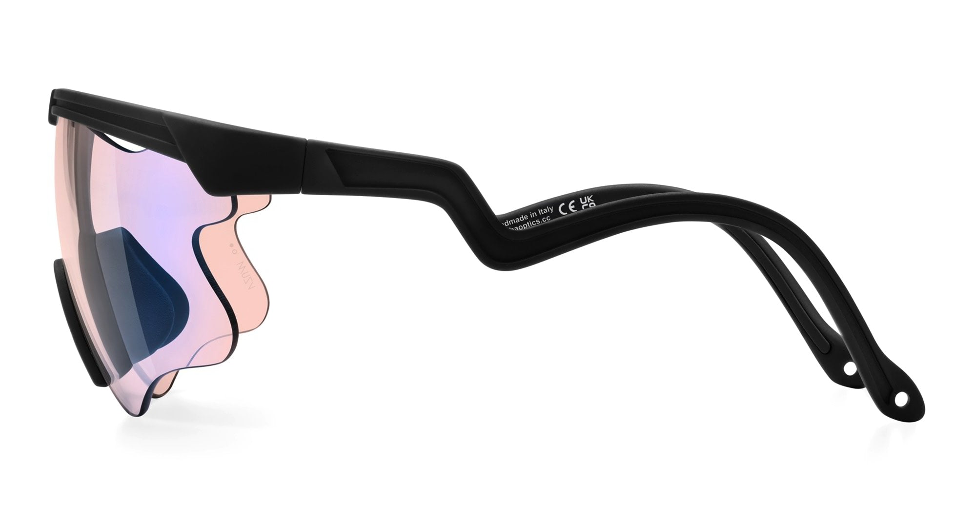Ottica Mondello Roma - Alba Optics - 8050054514635 - DELTA LEI - BLACK / VZUM F-LENS FLM - Tr90 - shape Mask - Black - EYEWEAR - SUNGLASSES - Unisex,Uomo,Donna,Women,Men - lens purple - Made In Italy