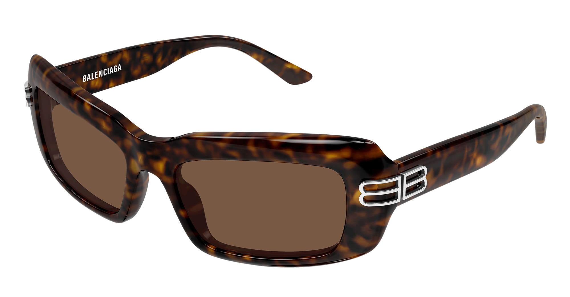 Ottica Mondello Roma - Balenciaga - BB0432S-002 - BB0432S-002 - HAVANA - Recycled acetate - shape Rectangular - Havana - EYEWEAR - SUNGLASSES - Donna,Women - lens Brown - Made In Japan