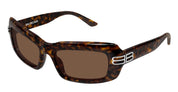 Ottica Mondello Roma - Balenciaga - BB0432S-002 - BB0432S-002 - HAVANA - Recycled acetate - shape Rectangular - Havana - EYEWEAR - SUNGLASSES - Donna,Women - lens Brown - Made In Japan