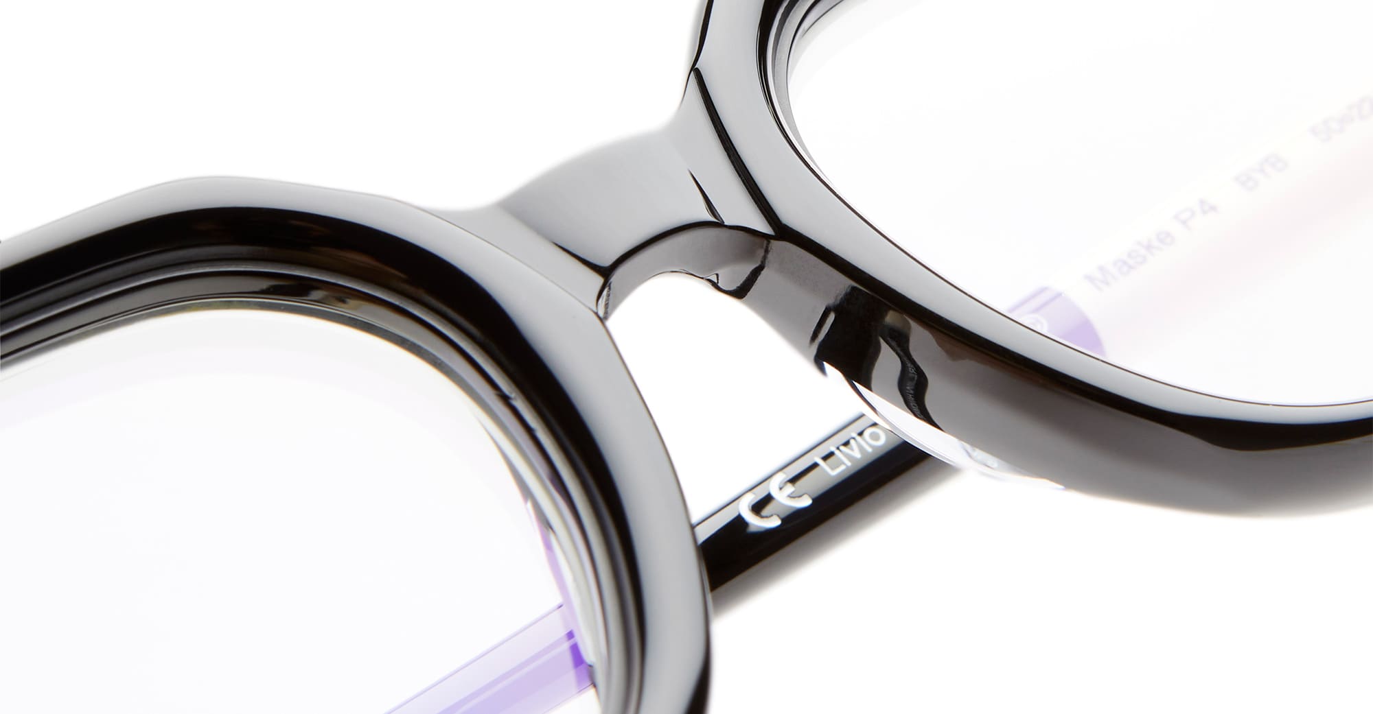Ottica Mondello Roma - Kuboraum - KRO0P4BYB00000OP - MASK P4 - BLACK SHINE / IVORY RX - Acetate - shape  - black, ivory - EYEWEAR - EYEGLASSES - Uomo,Men - lens  - Made In Italy