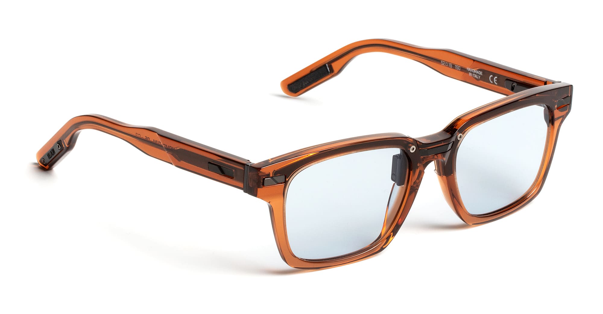 Ottica Mondello Roma - Movitra - MOMENTUM 05-C2 S - MOMENTUM 05 - C2 Light Brown / Blue Lens - Acetate - shape Rectangular - brown - EYEWEAR - SUNGLASSES - Uomo,Men - lens Blue - Made In Italy