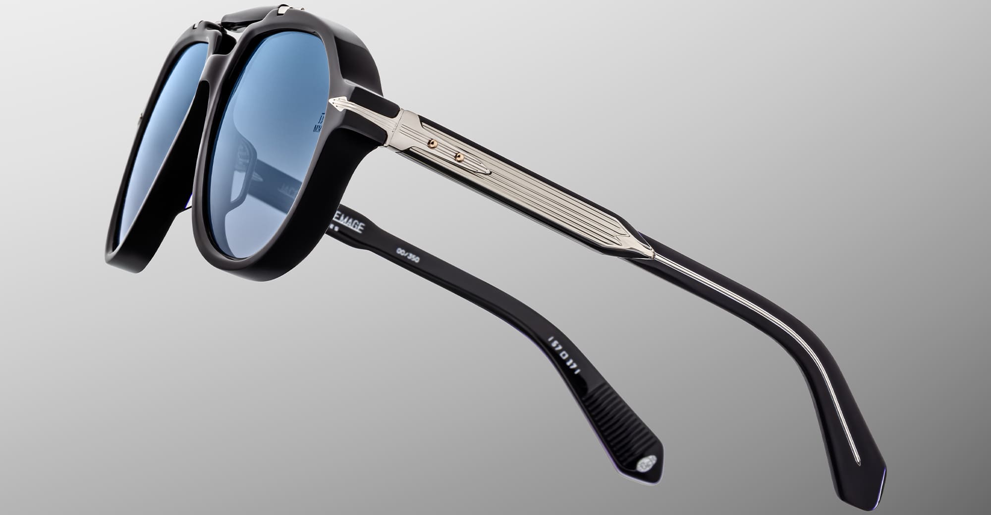 Ottica Mondello Roma - Jacques Marie Mage - JMMITR-11K - AYRTON SENNA BY JMM: 1991 - REGAL - Acetate - shape Pilot - blue - EYEWEAR - SUNGLASSES - Unisex,Uomo,Donna,Women,Men - lens Gradient blue - Made In Japan