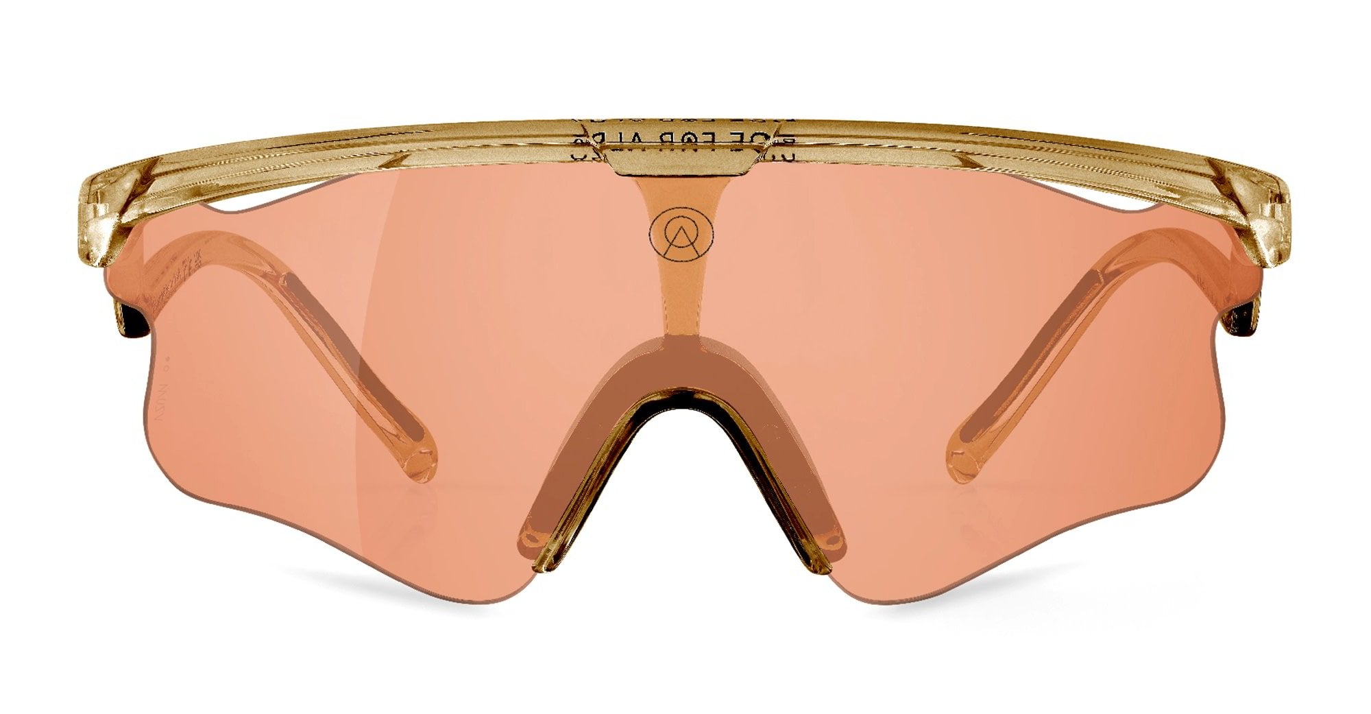  VZUM SALMON - Tr90 - shape Mask - brown - EYEWEAR - SUNGLASSES - Unisex,Uomo,Donna,Women,Men - lens Pink - Made In Italy