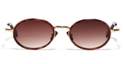 Ottica Mondello Roma - John Dalia - EDDIE-C121 - EDDIE - C121 Dark Brown Tortoise - Rose Gold 18K - Metal - shape Oval - brown, gold - EYEWEAR - SUNGLASSES - Unisex,Uomo,Donna,Women,Men - lens Gradient brown - Made In France
