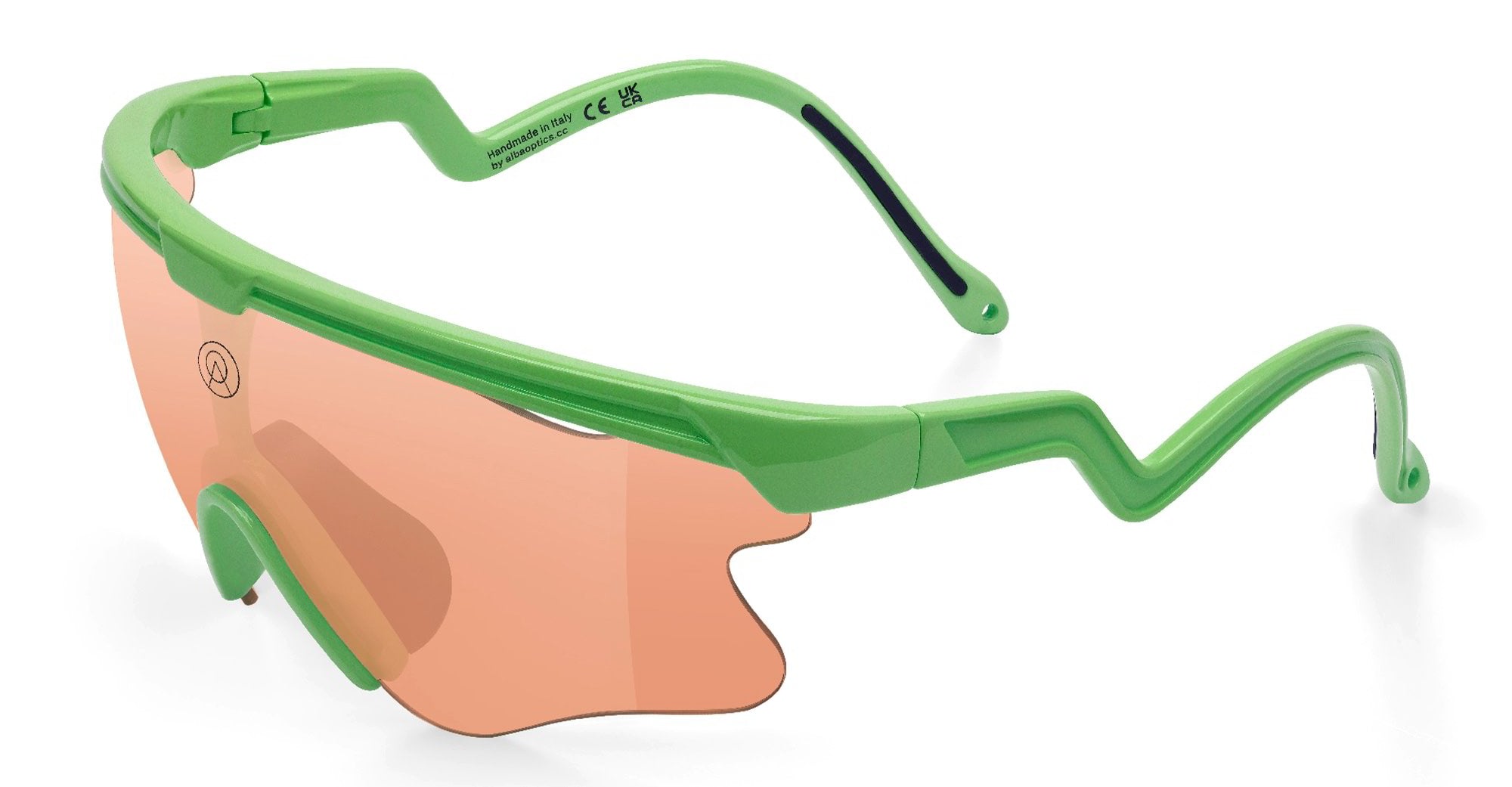 Ottica Mondello Roma - Alba Optics - 8050054517834 - DELTA LEI - PISTACHIO / VZUM SALMON - Tr90 - shape Mask - green - EYEWEAR - SUNGLASSES - Unisex,Uomo,Donna,Women,Men - lens Pink - Made In Italy