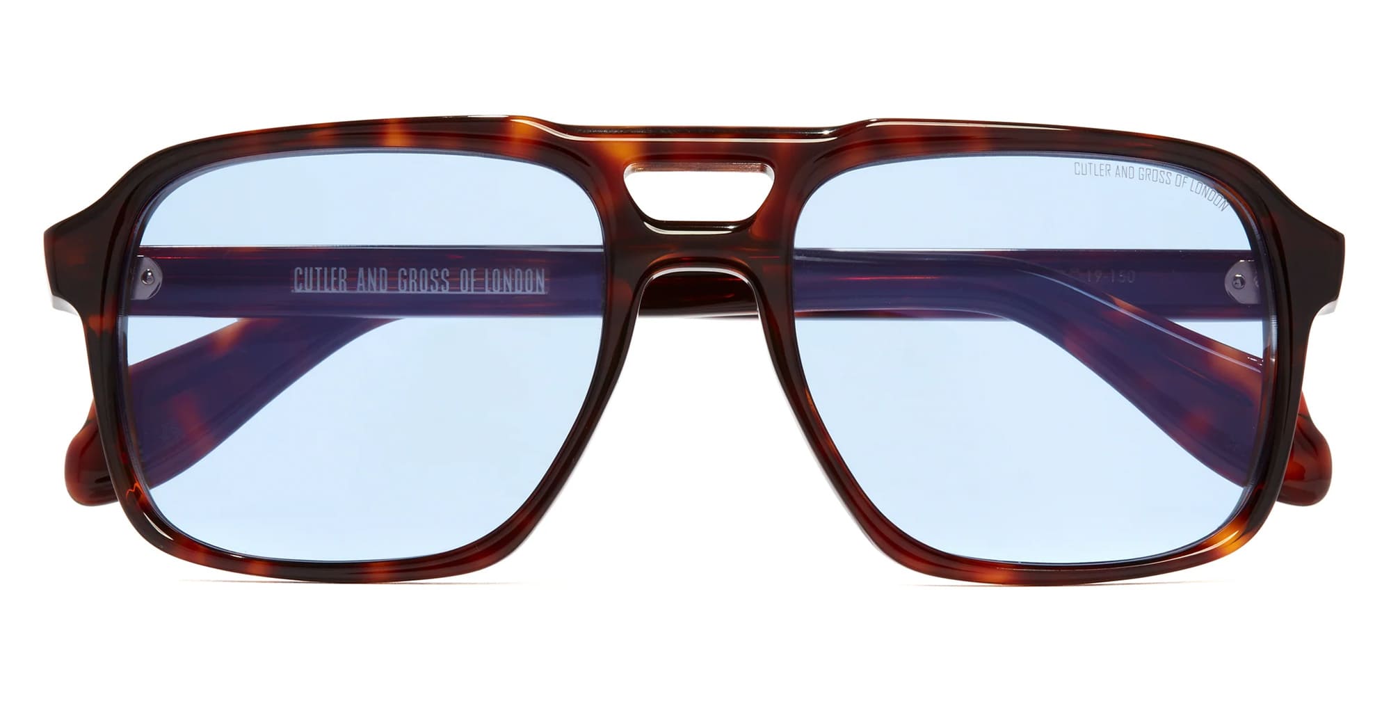 Ottica Mondello Roma - Cutler and Gross - CGSN-1394-57-07 - 1394 - DARK TURTLE / BLUE LENS - Acetate - shape Aviator - dark tortoise - EYEWEAR - SUNGLASSES - Unisex,Uomo,Donna,Women,Men - lens Blue - Made In Italy