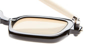 Ottica Mondello Roma - Kuboraum - KRS0P2BYB000002M - MASK P2 - BLACK / IVORY - Acetate - shape Rectangular - black, ivory - EYEWEAR - SUNGLASSES - Donna,Women - lens light brown - Made In Italy