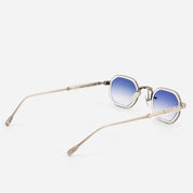 Ottica Mondello Roma - Sato - Erakis-AS-C-1 - ERAKIS - Antique Silver / Crystal - Acetate, titanium - shape Hexagonal - Silver - EYEWEAR - SUNGLASSES - Unisex,Uomo,Donna,Women,Men - lens Gradient blue - Made In Japan