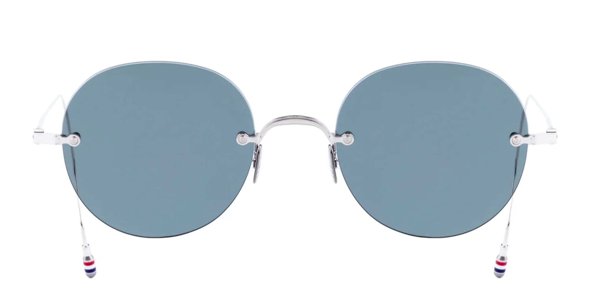 Ottica Mondello Roma - Thom Browne - UES938A-G0001-045-54 - RIMLESS OVERSIZED - SILVER - Titanium - shape Round - Silver - EYEWEAR - SUNGLASSES - Uomo,Men - lens Grey - Made In Japan