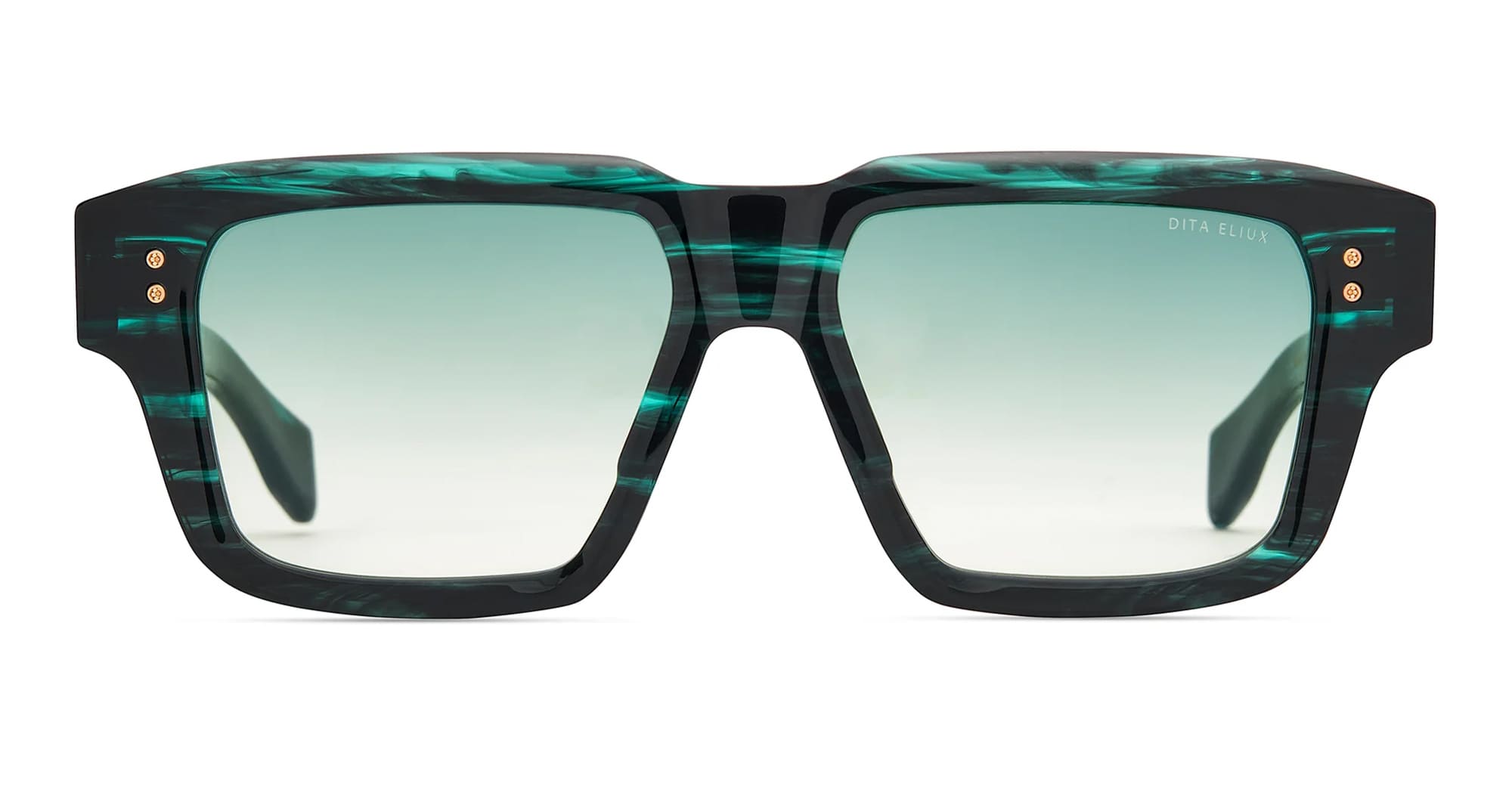 Ottica Mondello Roma - DITA - DTS751-A-02 - ELIUX - STORM SWIRL - Acetate - shape Squared - green - EYEWEAR - SUNGLASSES - Unisex,Uomo,Donna,Women,Men - lens Gradient green - Made In Japan