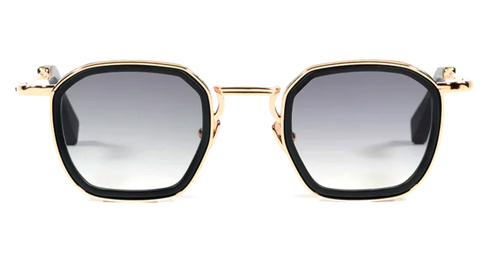  MATTE BLACK - Metal - shape Squared - rose gold - EYEWEAR - SUNGLASSES - Uomo,Men - lens Gradient grey - Made In France