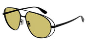 Ottica Mondello Roma - Bottega Veneta - BV1344S-002 - BV1344S-002 - BLACK - Metal - shape Pilot - Black - EYEWEAR - SUNGLASSES - Unisex,Uomo,Donna,Women,Men - lens yellow - Made In Japan