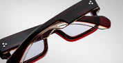 Ottica Mondello Roma - Jacques Marie Mage - JMMAS-14N - ASCARI - CHERRY - Acetate - shape Rectangular - red - EYEWEAR - SUNGLASSES - Unisex,Uomo,Donna,Women,Men - lens lavender - Made In Japan