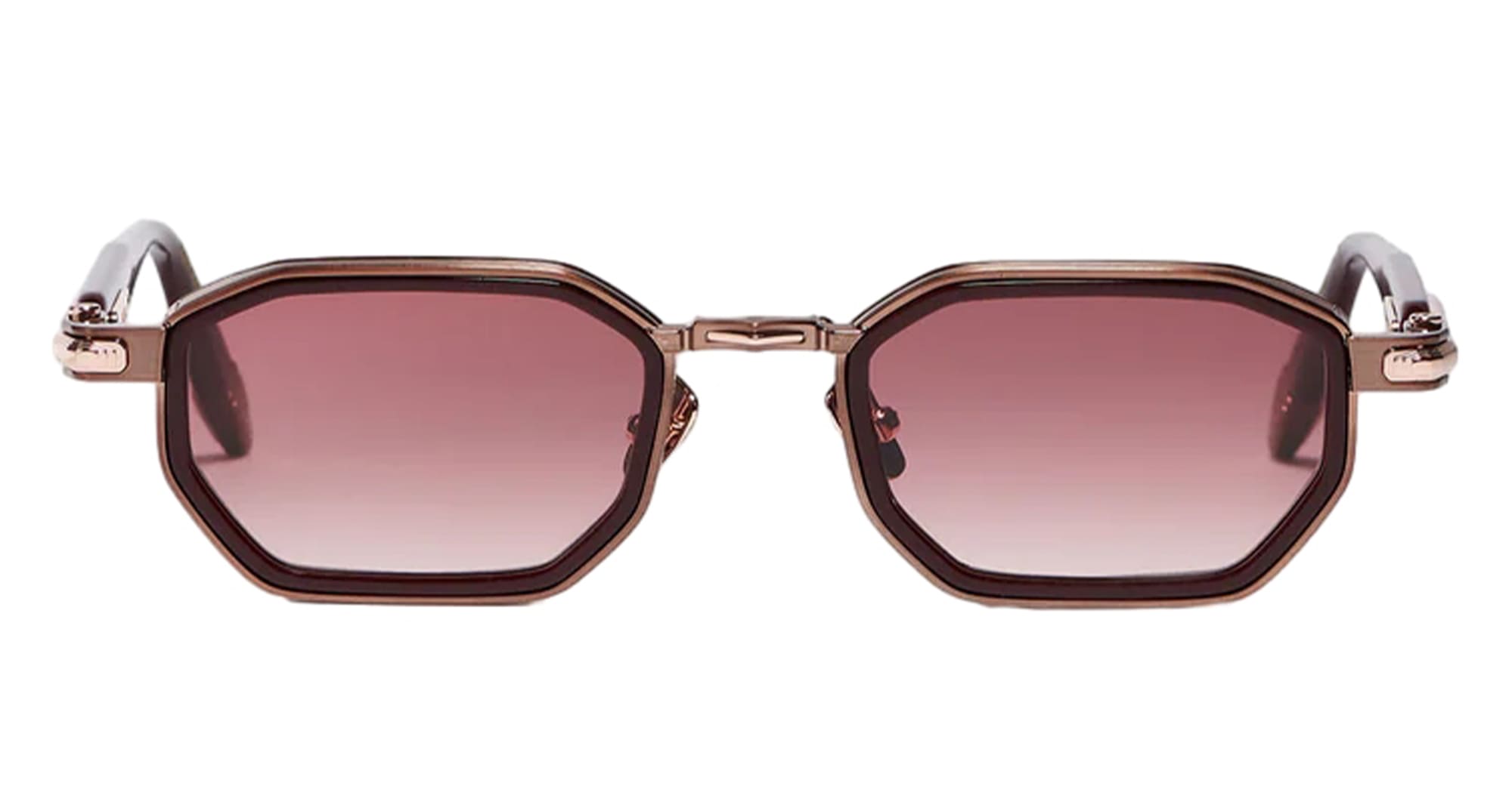 Ottica Mondello Roma - John Dalia - AXEL-C460 - AXEL - C460 Burgundy / Brushed Copper / Rose Gold - Metal - shape Rectangular - burgundy - EYEWEAR - SUNGLASSES - Unisex,Uomo,Donna,Women,Men - lens red - Made In France