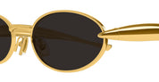 Ottica Mondello Roma - Bottega Veneta - BV1386S-001 - BV1386S-001 - GOLD - Metal - shape Oval - Gold - EYEWEAR - SUNGLASSES - Unisex,Uomo,Donna,Women,Men - lens Grey - Made In Japan