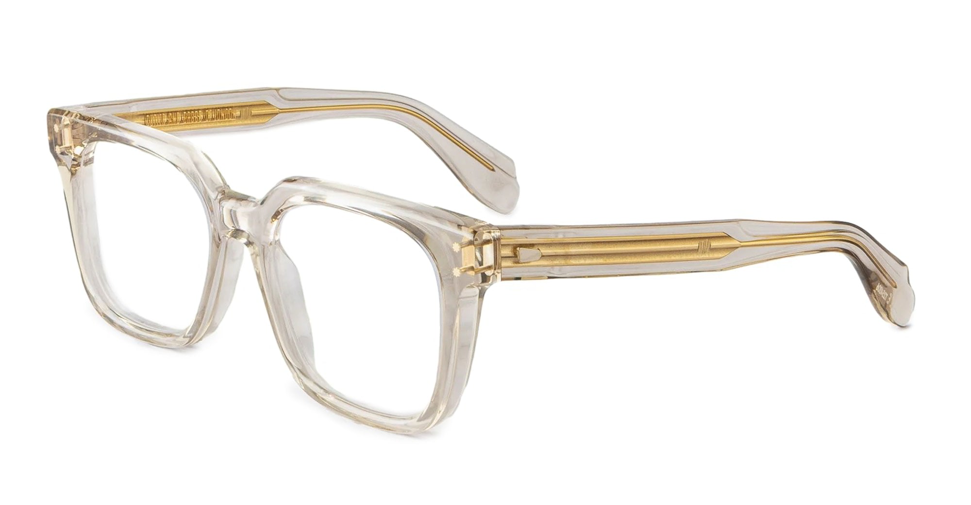 Ottica Mondello Roma - Cutler and Gross - CGOP-9387-53-04 - 9387 - SAND CRYSTAL RX - Acetate - shape Squared - Crystal - EYEWEAR - EYEGLASSES - Unisex,Uomo,Donna,Women,Men - lens Clear - Made In Italy