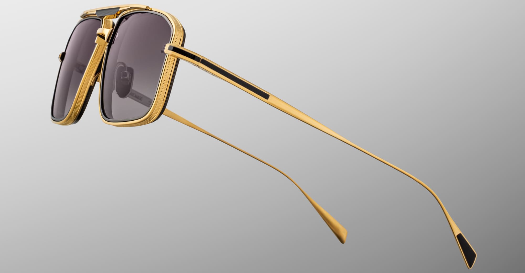 Ottica Mondello Roma - Jacques Marie Mage - JMMER-C7 - EARL - CIA - Titanium - shape Navigator - Gold - EYEWEAR - SUNGLASSES - Unisex,Uomo,Donna,Women,Men - lens Black - Made In Japan