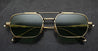 Ottica Mondello Roma - Jacques Marie Mage - JMMDVR-40 - LAST FRONTIER VI - DEAVER - GOLD - Titanium - shape Rectangular - Gold - EYEWEAR - SUNGLASSES - Uomo,Men - lens Green - Made In Japan