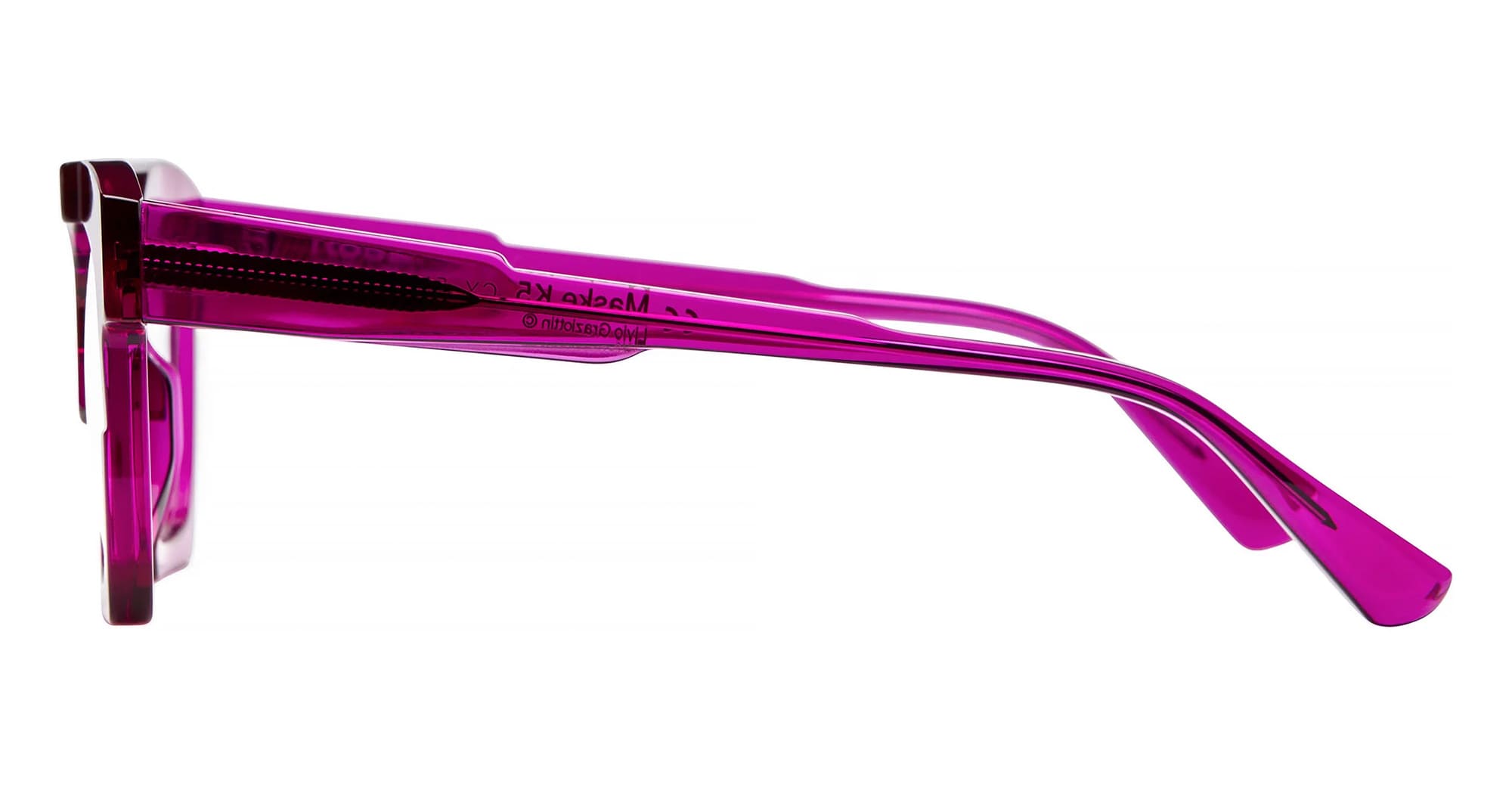 Ottica Mondello Roma - Kuboraum - KRO0K5CY000000OP - MASK K5 - CYCLAMINE RX - Acetate - shape Squared - fuchsia - EYEWEAR - EYEGLASSES - Donna,Women - lens Clear - Made In Italy